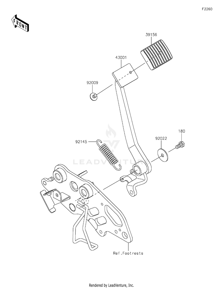 Brake Pedal/Torque Link Schematic