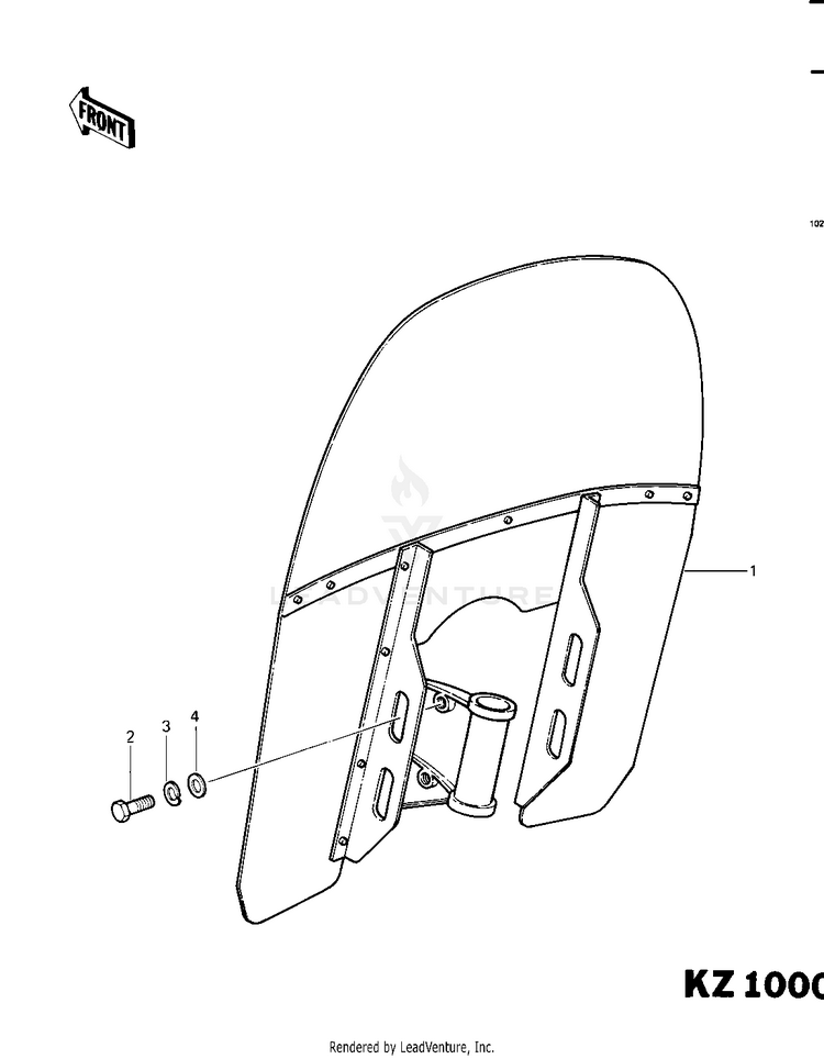 Windshield (Kz1000-C2/C3) Schematic