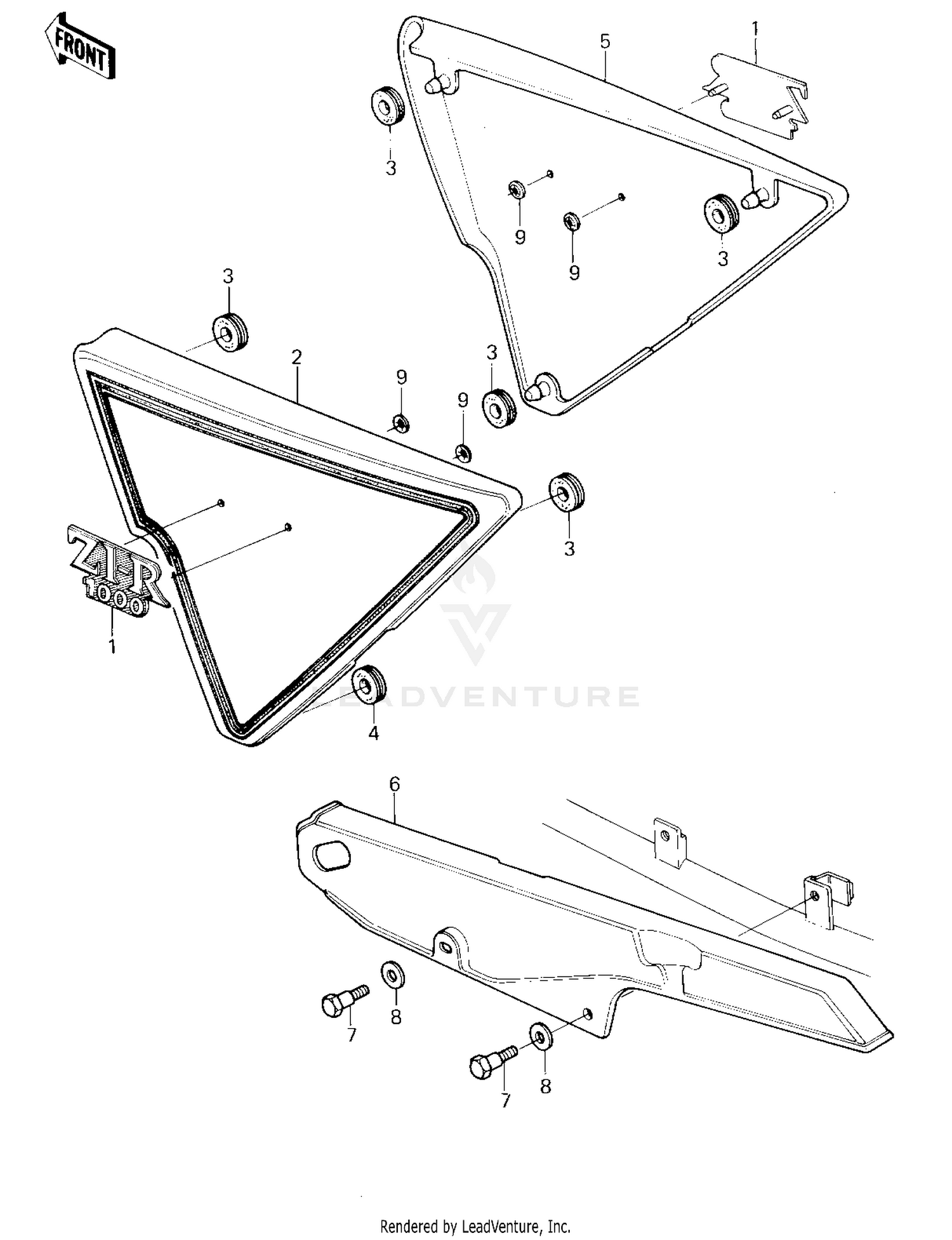 SIDE COVERS/CHAIN COVER ('80 D3)