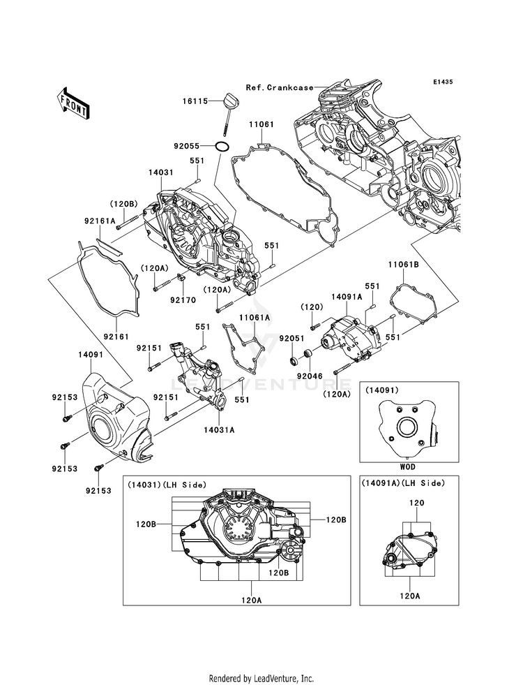 Left Engine Cover(S) Schematic