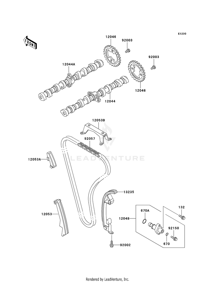 Camshaft(S)/Tensioner Schematic