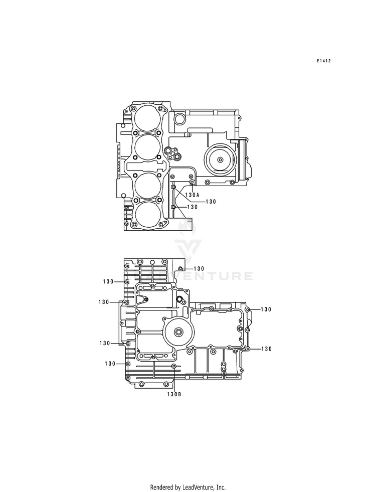 Crankcase Bolt Pattern Schematic