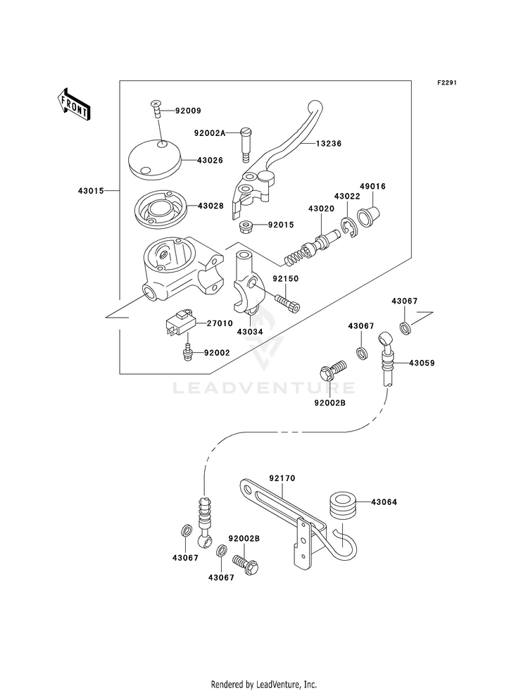 Front Master Cylinder Schematic