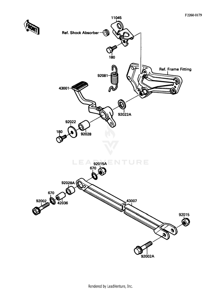 Brake Pedal/Torque Link Schematic