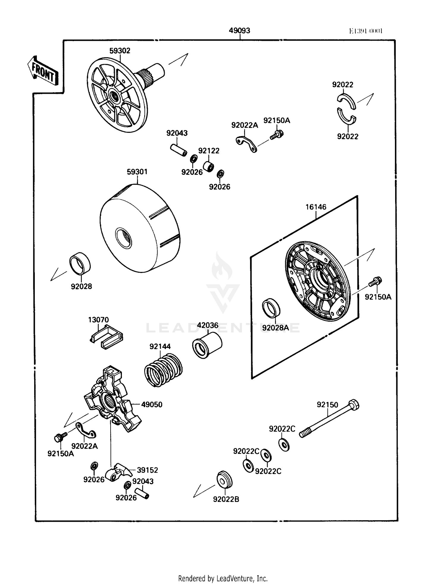 92144-1196 SPRING, DRIVE