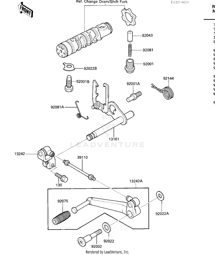 Gear Change Mechanism Schematic