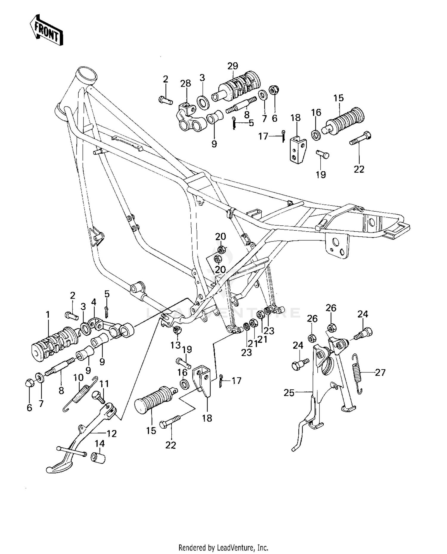FOOTRESTS/STANDS ('77-'78 A1/A2/A2A)