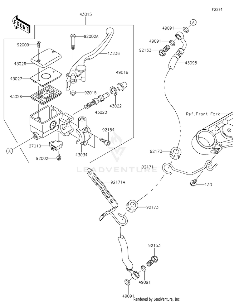 Front Master Cylinder Schematic