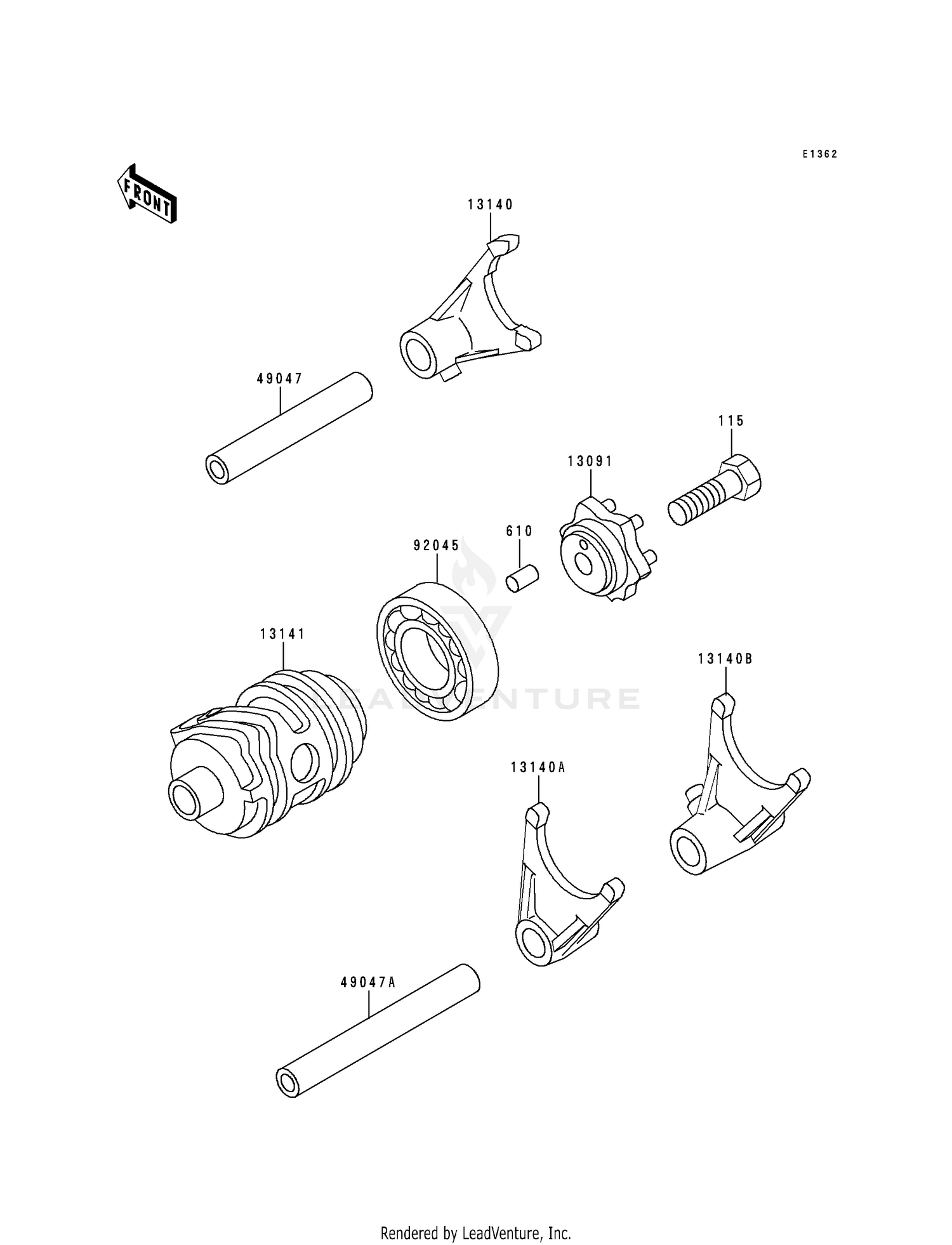 GEAR CHANGE DRUM/SHIFT FORK(S)