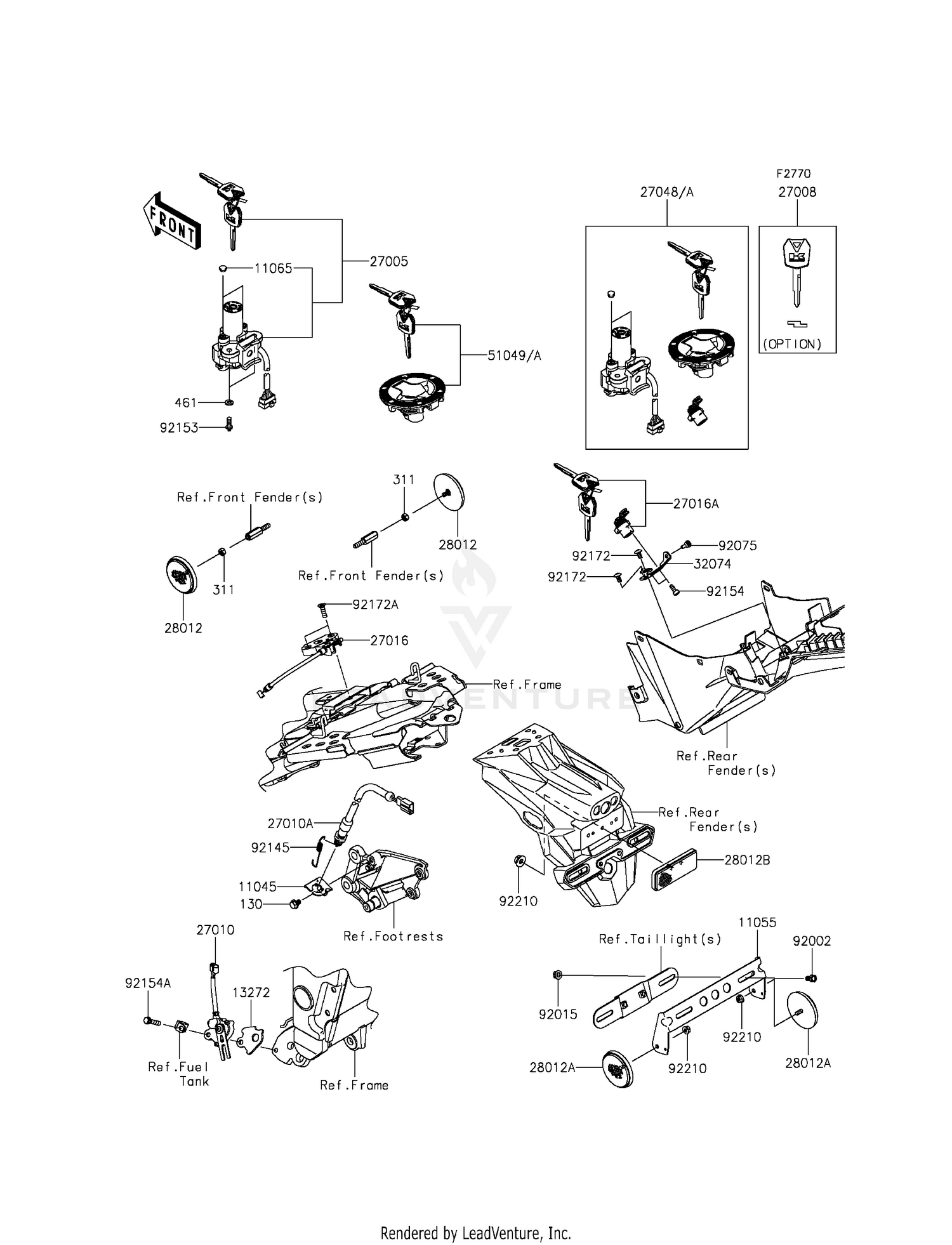 IGNITION SWITCH/LOCKS/REFLECTORS