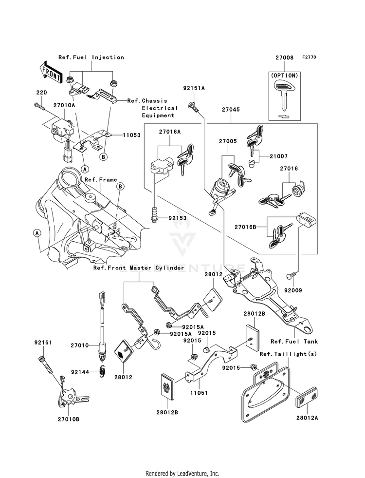 Ignition Switch/Locks/Reflectors Schematic