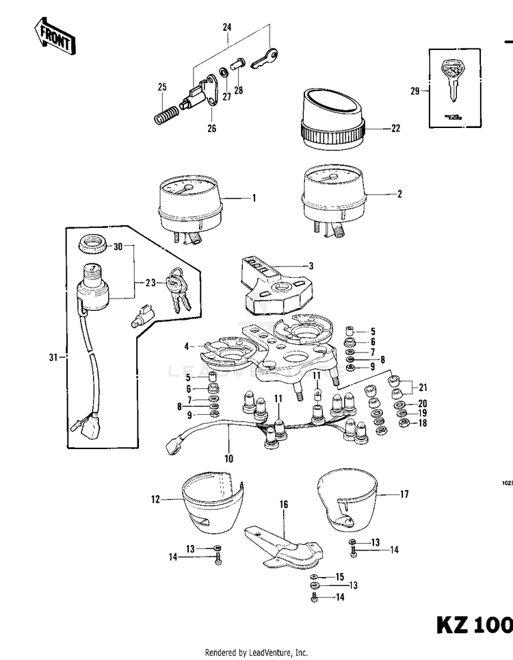 Meters/Ignition Switch ('79-'81c4) Schematic