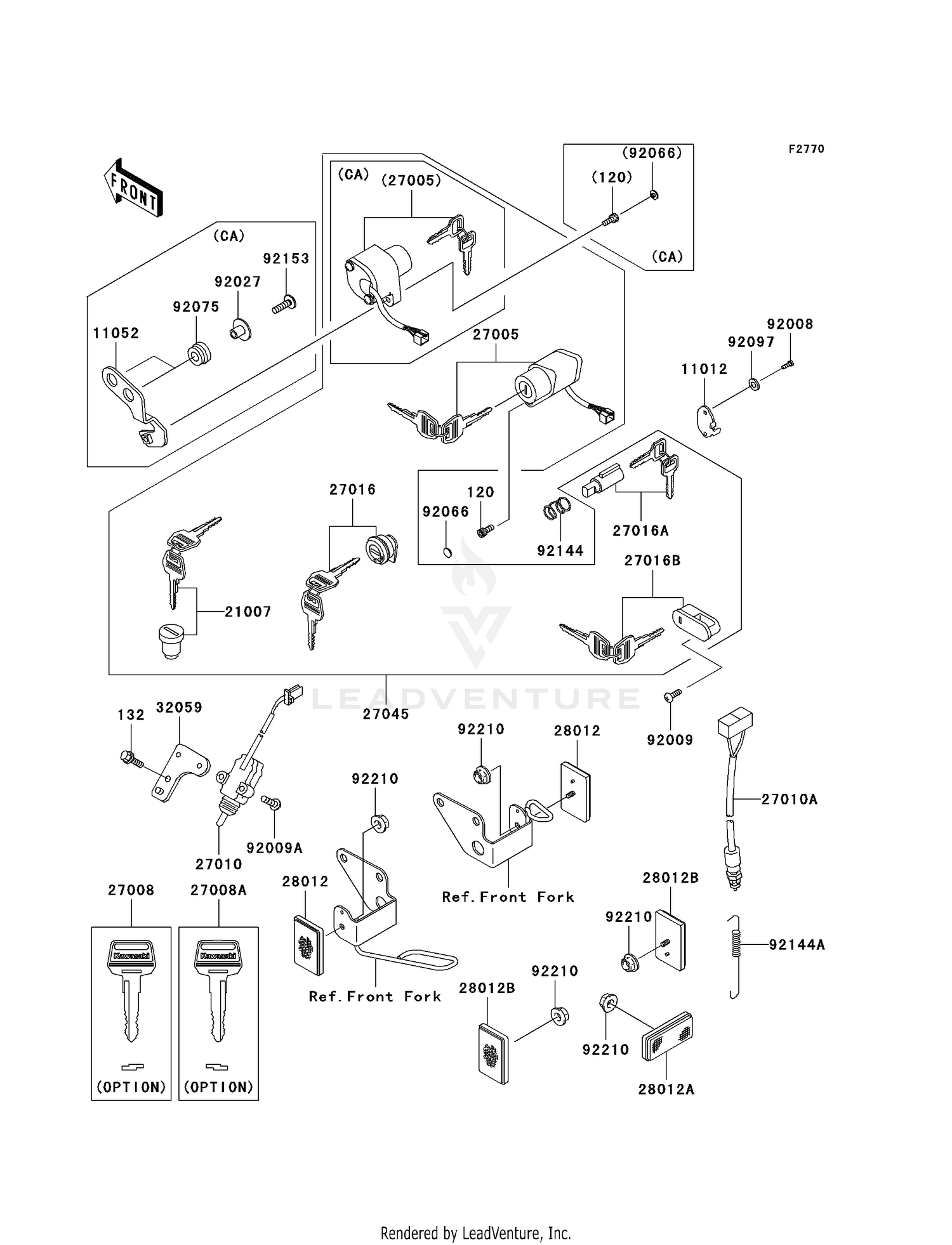 IGNITION SWITCH/LOCKS/REFLECTORS