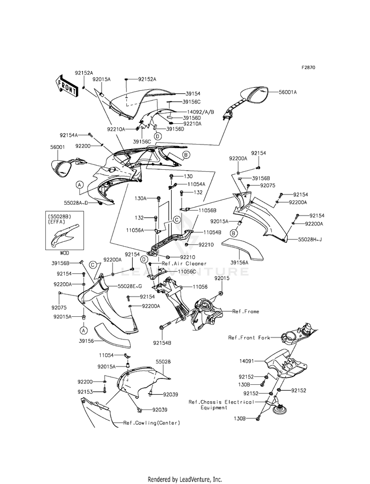 Cowling (Upper) Schematic