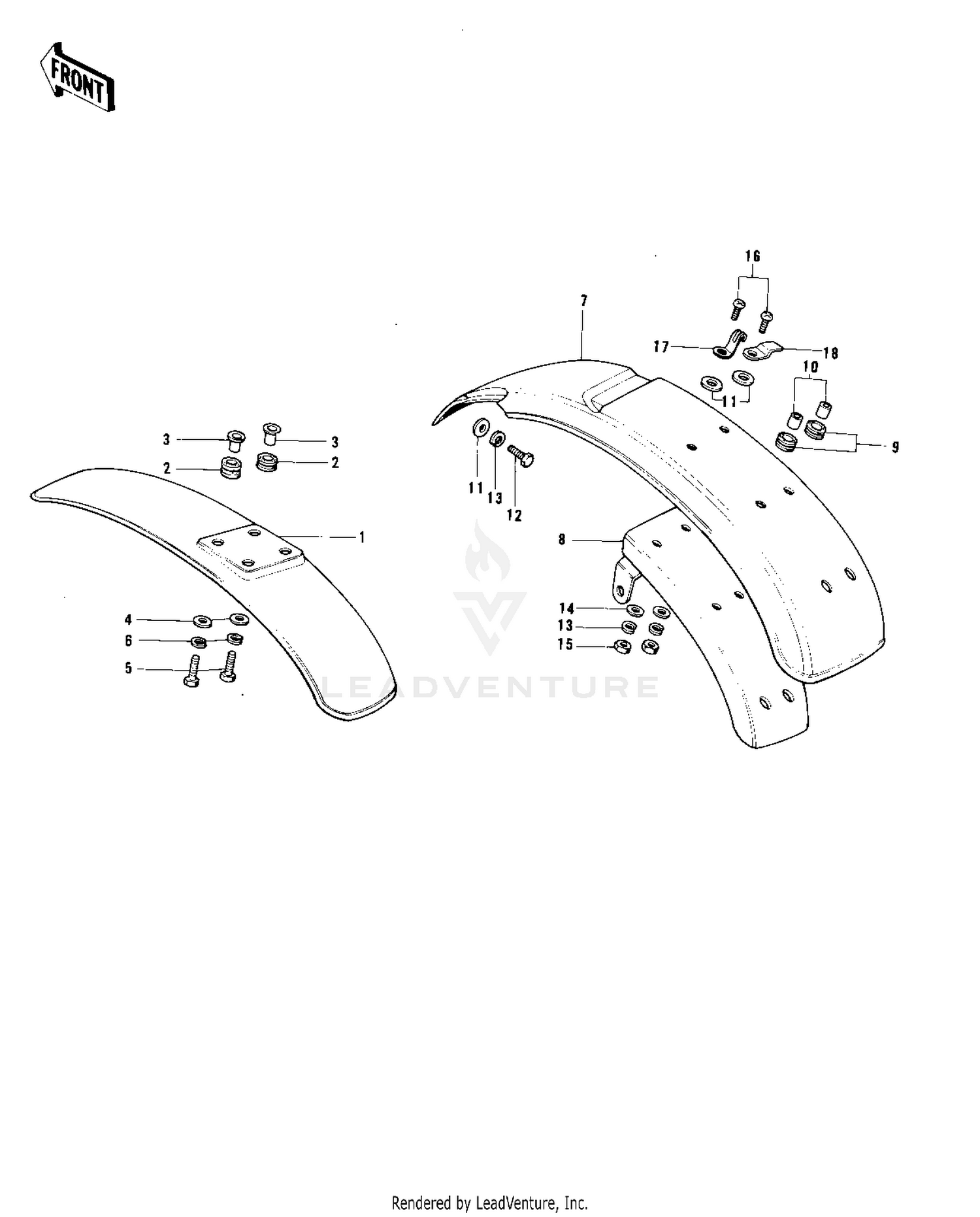 FENDERS ('73-'75 MC1/MC1-A/MC1-B)