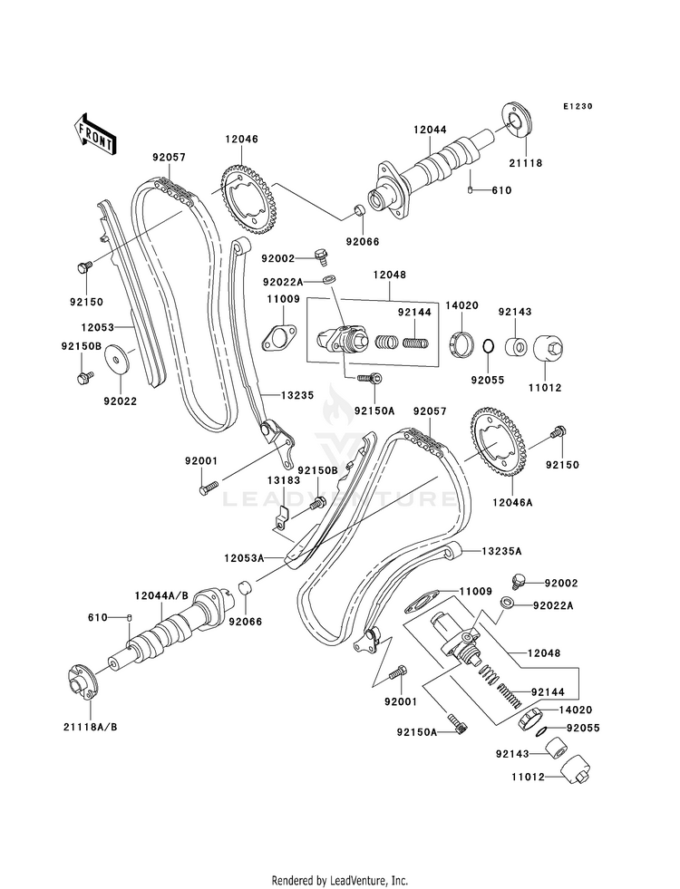 Camshaft(S)/Tensioner Schematic