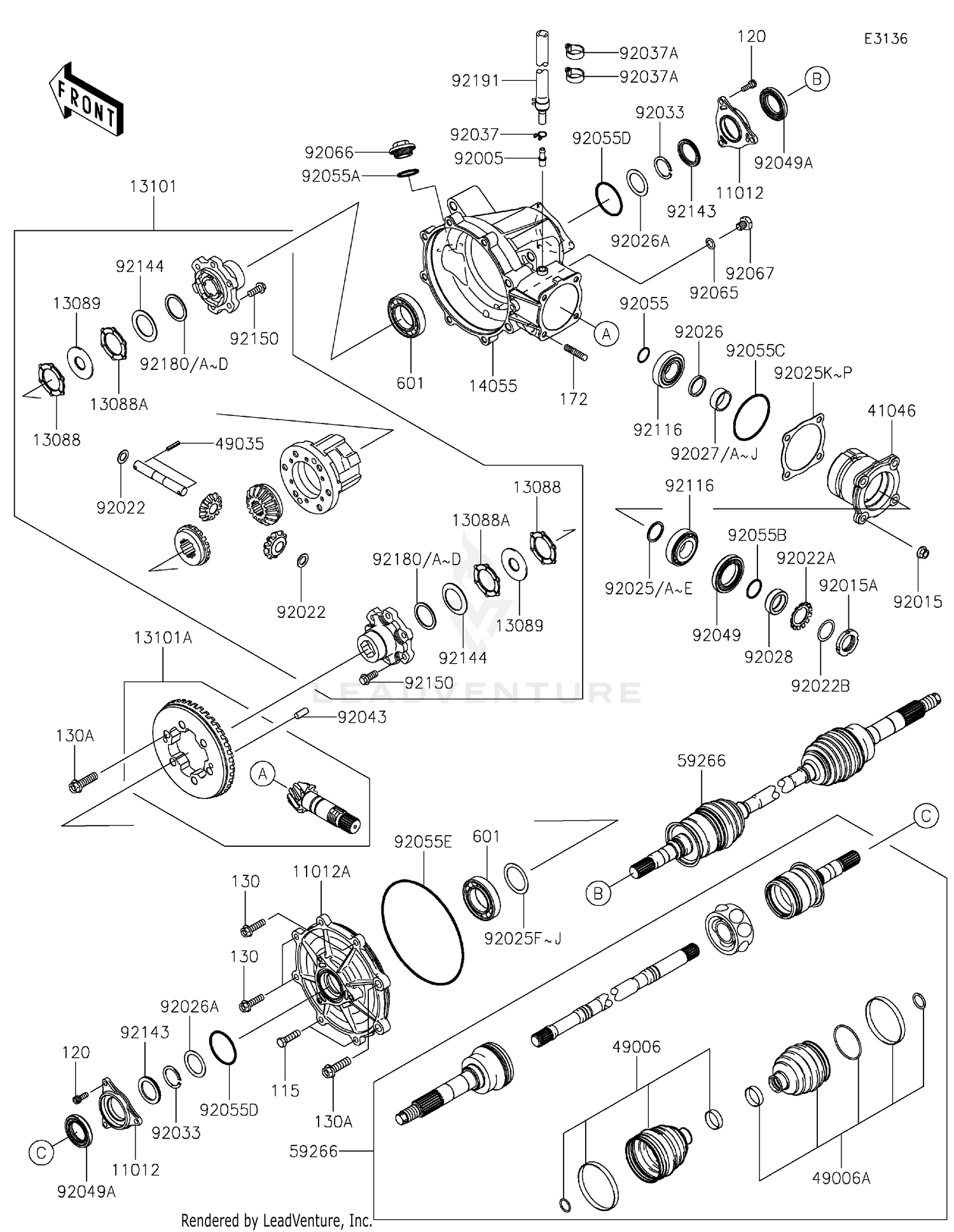 GEAR-ASSY, BEVEL 13101-5104