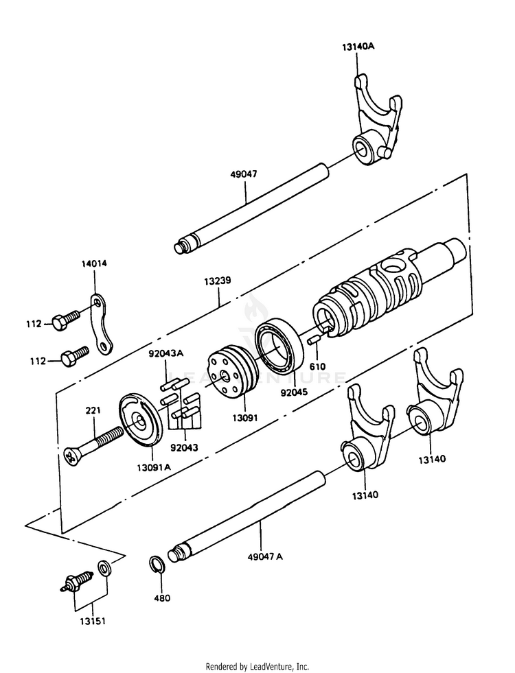 Change Drum/Shift Fork Schematic