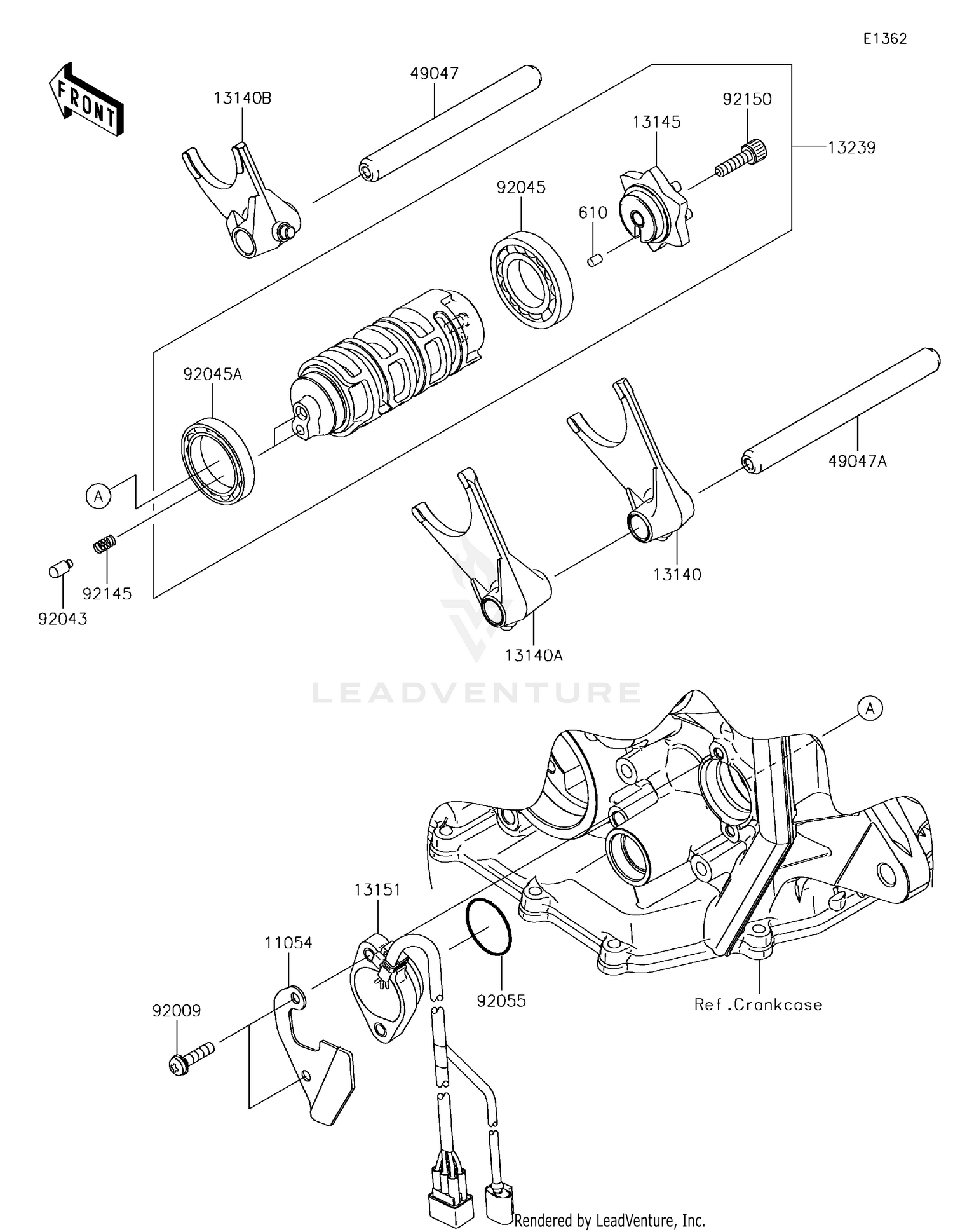 Gear Change Drum/Shift Fork(s)