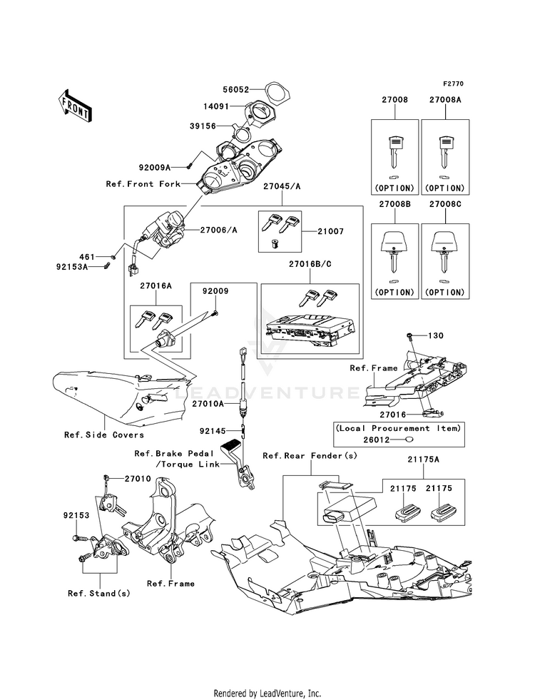 Ignition Switch/Locks/Reflectors Schematic