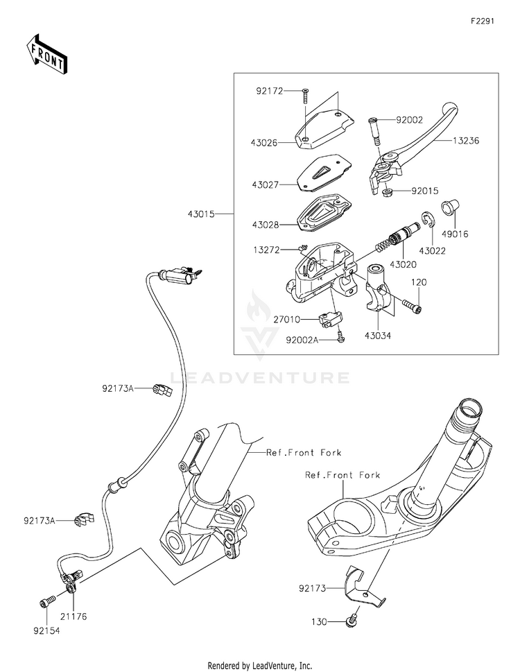 Front Master Cylinder Schematic