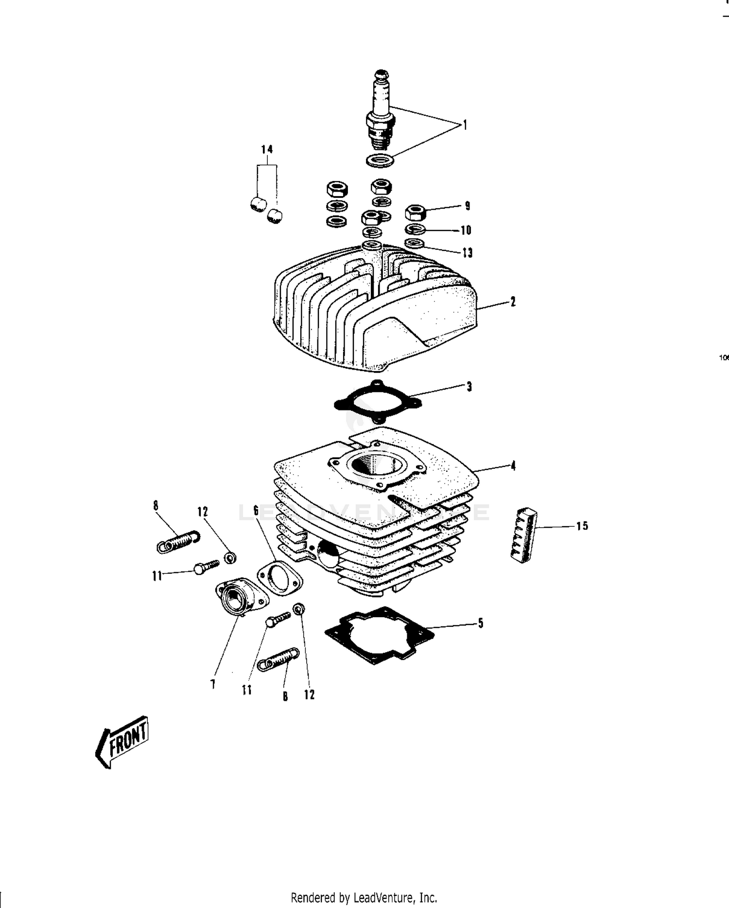 CYLINDER HEAD/CYLINDER ('70-'73)