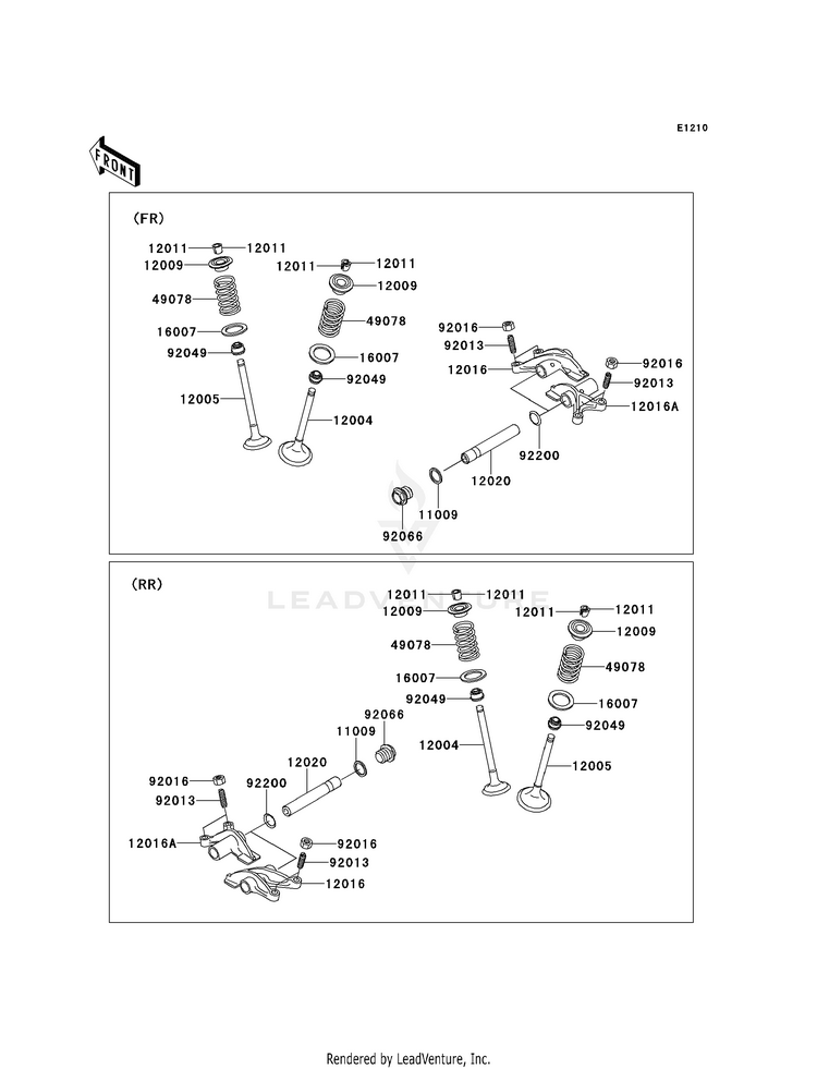 Valve(S) KVF750D8F Brute Force 750 4x4i (2008) Schematic