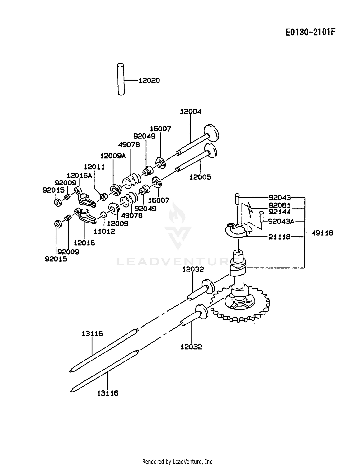 Kawasaki Engines Fc4v Bs13 4 Stroke Engine Fc4v Valve Camshaft