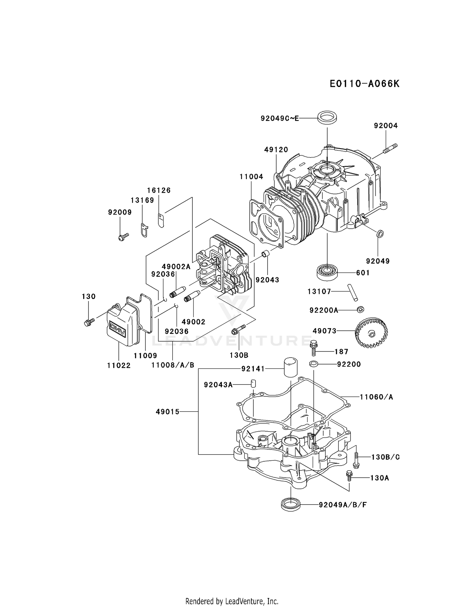Kawasaki Engines Fc290v Es13 4 Stroke Engine Fc290v Cylinder Crankcase