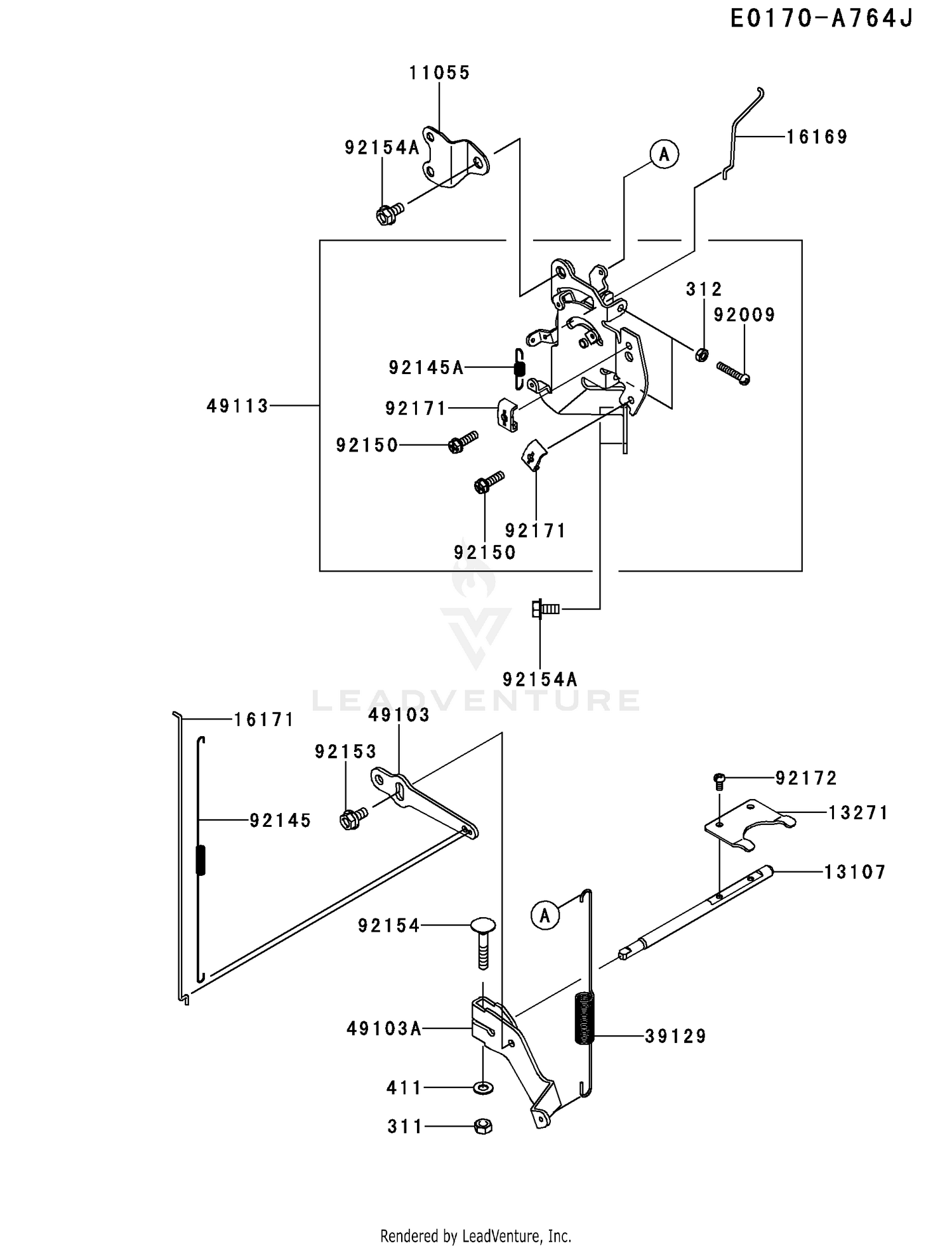 Kawasaki Engines FX850V-ES12 4 Stroke Engine FX850V CONTROL