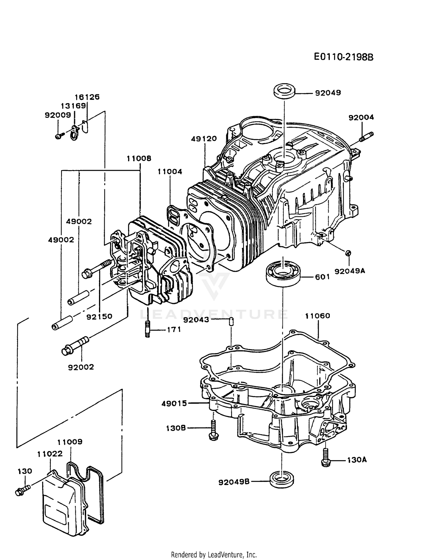 Kawasaki Engines FC540V-AS13 4 Stroke Engine FC540V CYLINDER