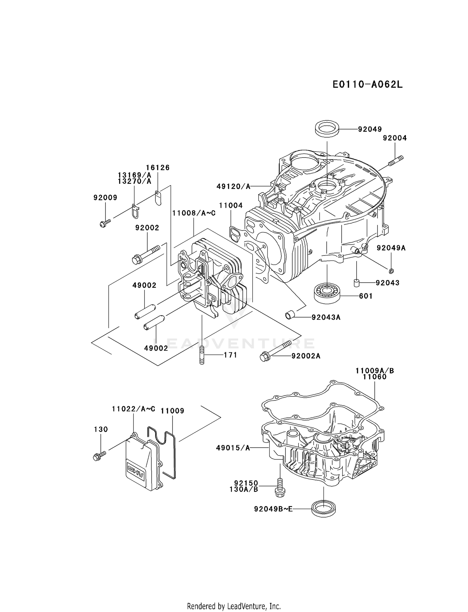 Kawasaki Engines Fc4v Fs16 4 Stroke Engine Fc4v Cylinder Crankcase