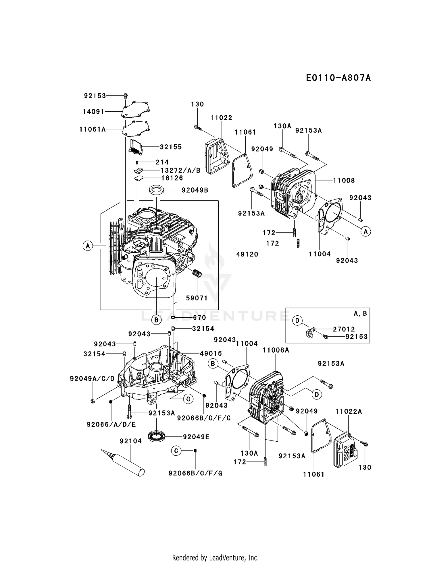 Kawasaki mower engine parts best sale near me