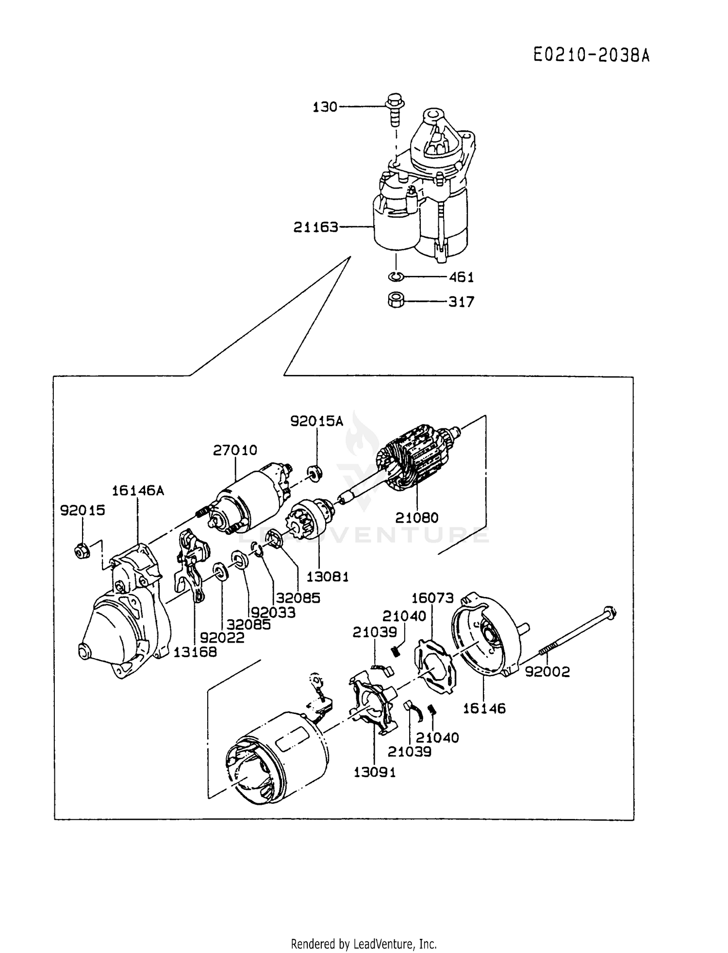Kawasaki Engines Fc4v As08 4 Stroke Engine Fc4v Starter