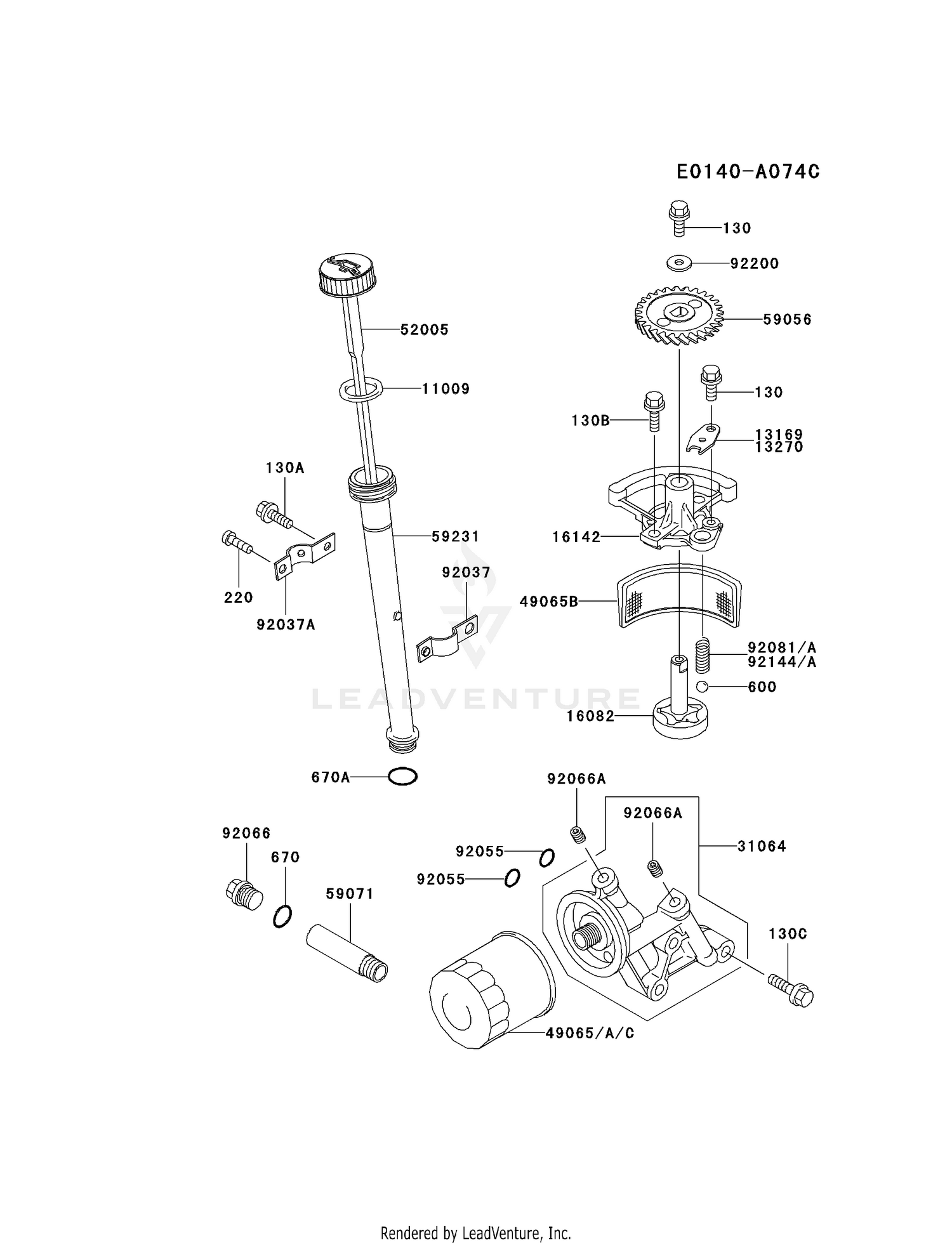 Kawasaki Engines Fc540v Fs16 4 Stroke Engine Fc540v Lubrication Equipment