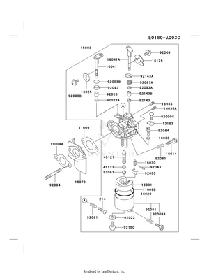 kawasaki fe290d carburetor with choke