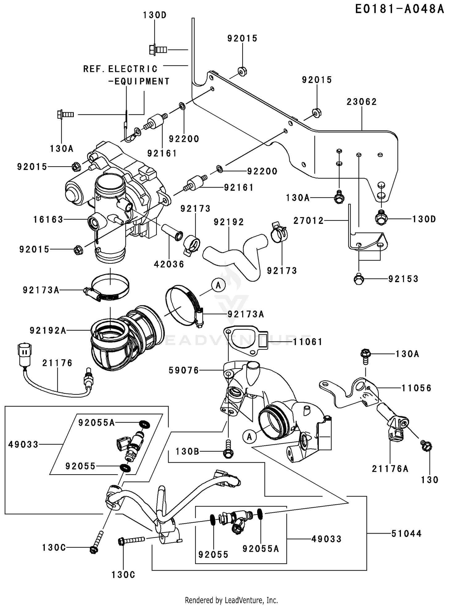 Kawasaki Engines FT730V-AS40 4 Stroke Engine FT730V THROTTLE