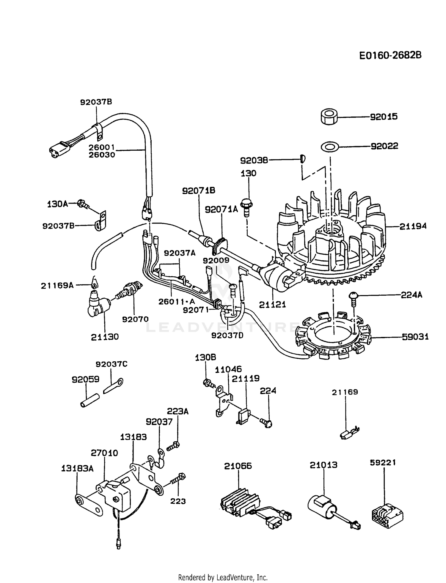 Kawasaki Engines Fc4v Bs14 4 Stroke Engine Fc4v Electric Equipment