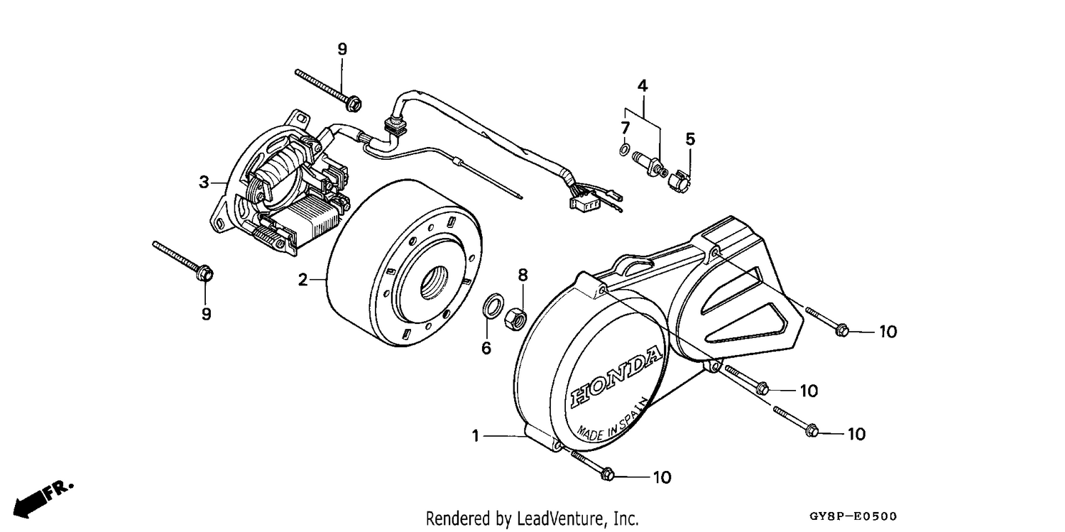 LEFT CRANKCASE COVER GENERATOR
