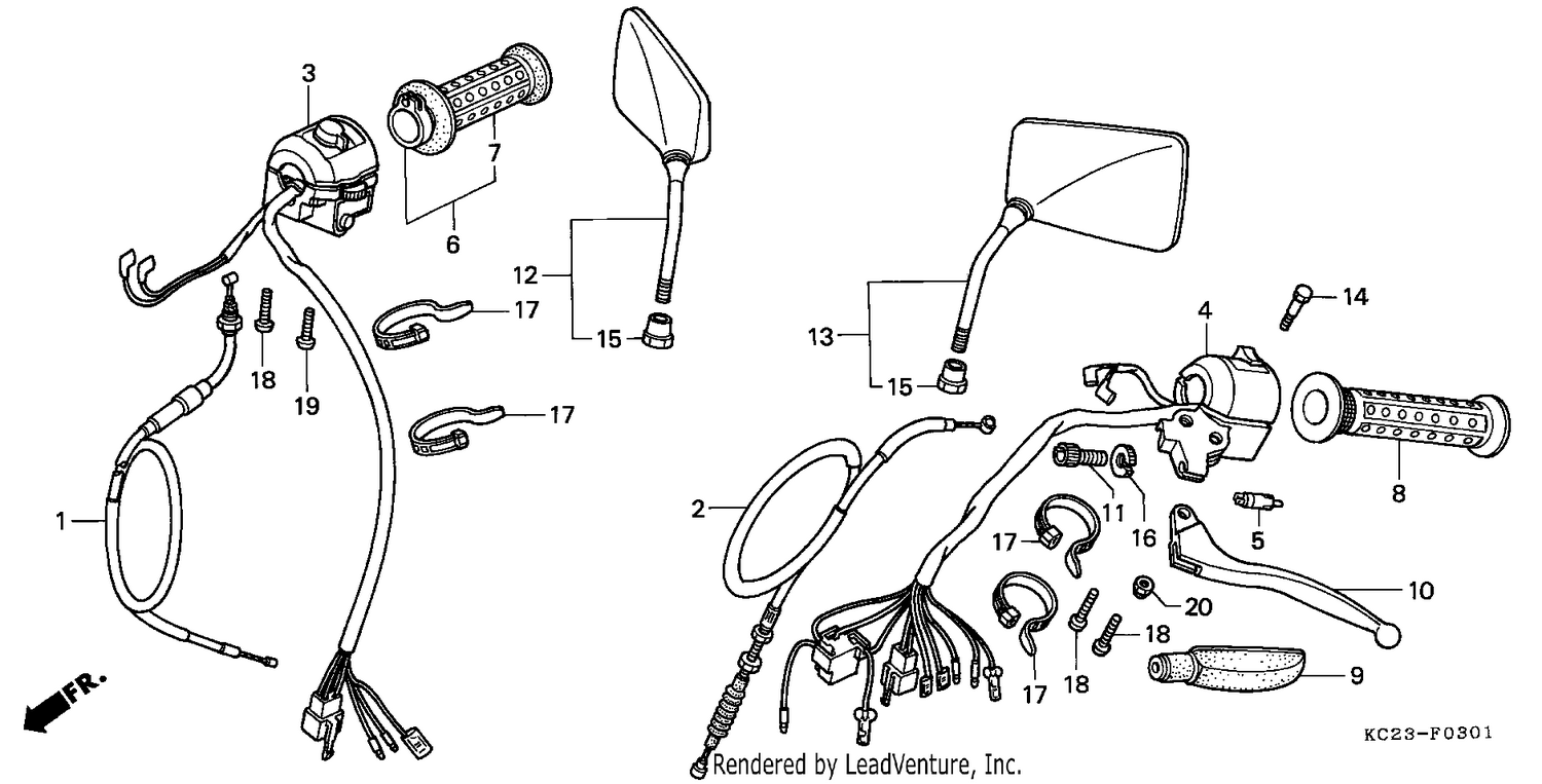 HANDLE LEVER/SWITCH/CABLE (SI)