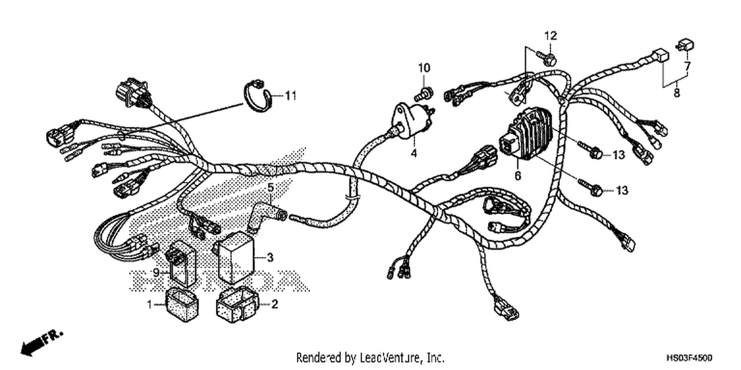  WIRE HARNESS (TRX250TM)