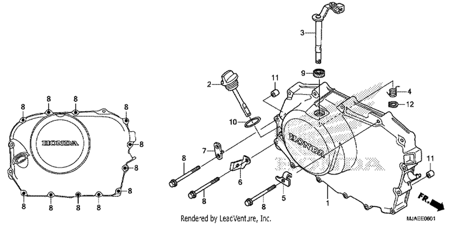  1 RI GHT CRANKCASE COVER (VT750S)