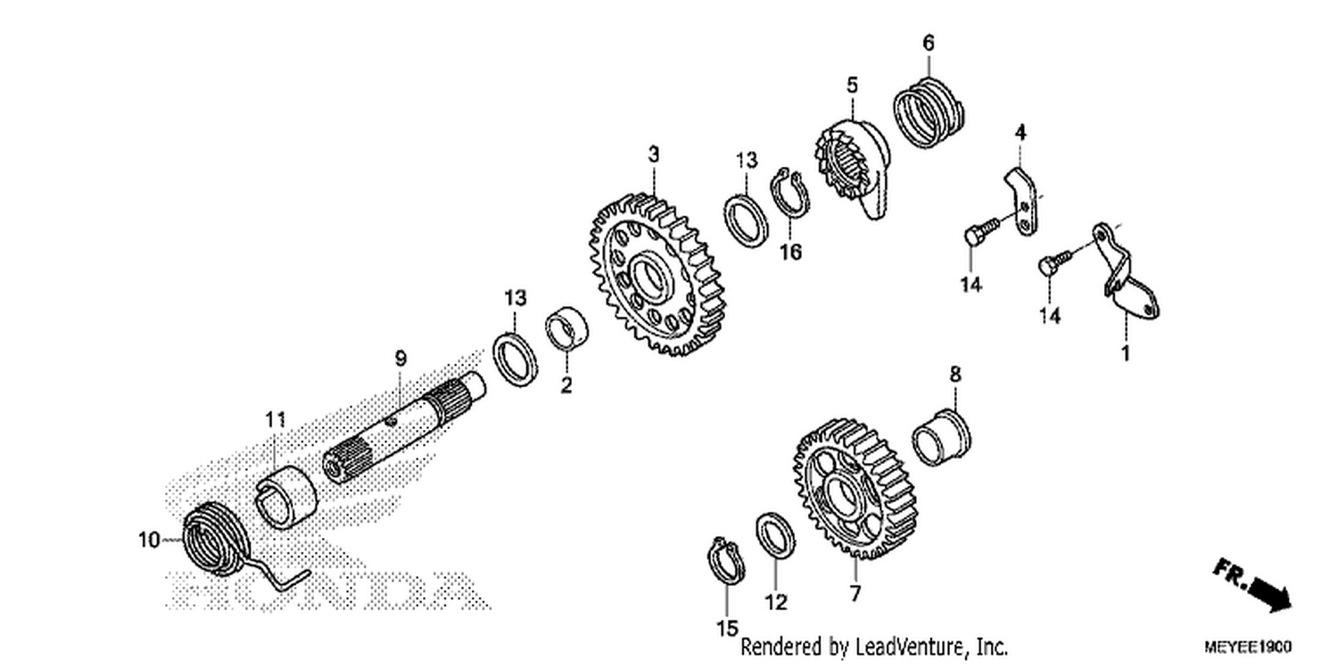  KICK STARTER SPINDLE