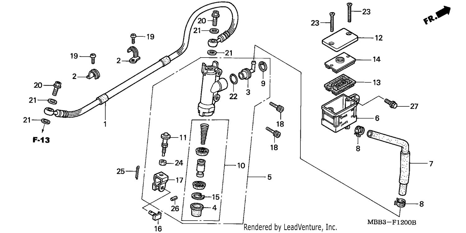 REAR BRAKE MASTER CYLINDER