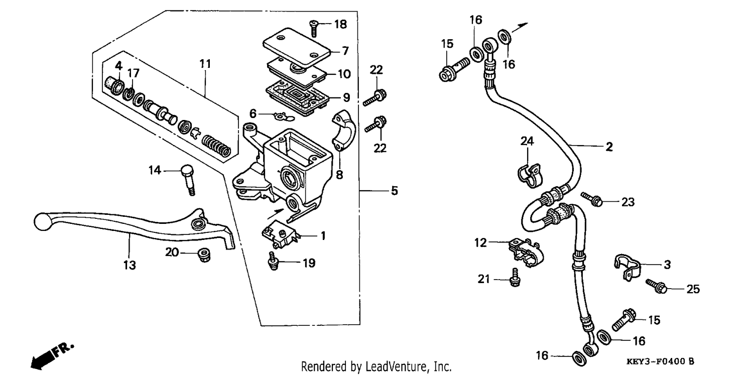 FR. BRAKE MASTER CYLINDER