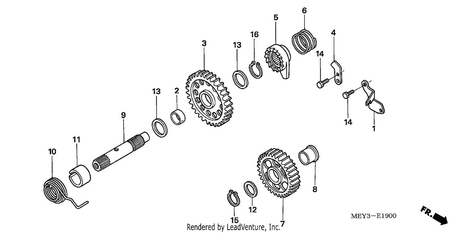KICK STARTER SPINDLE
