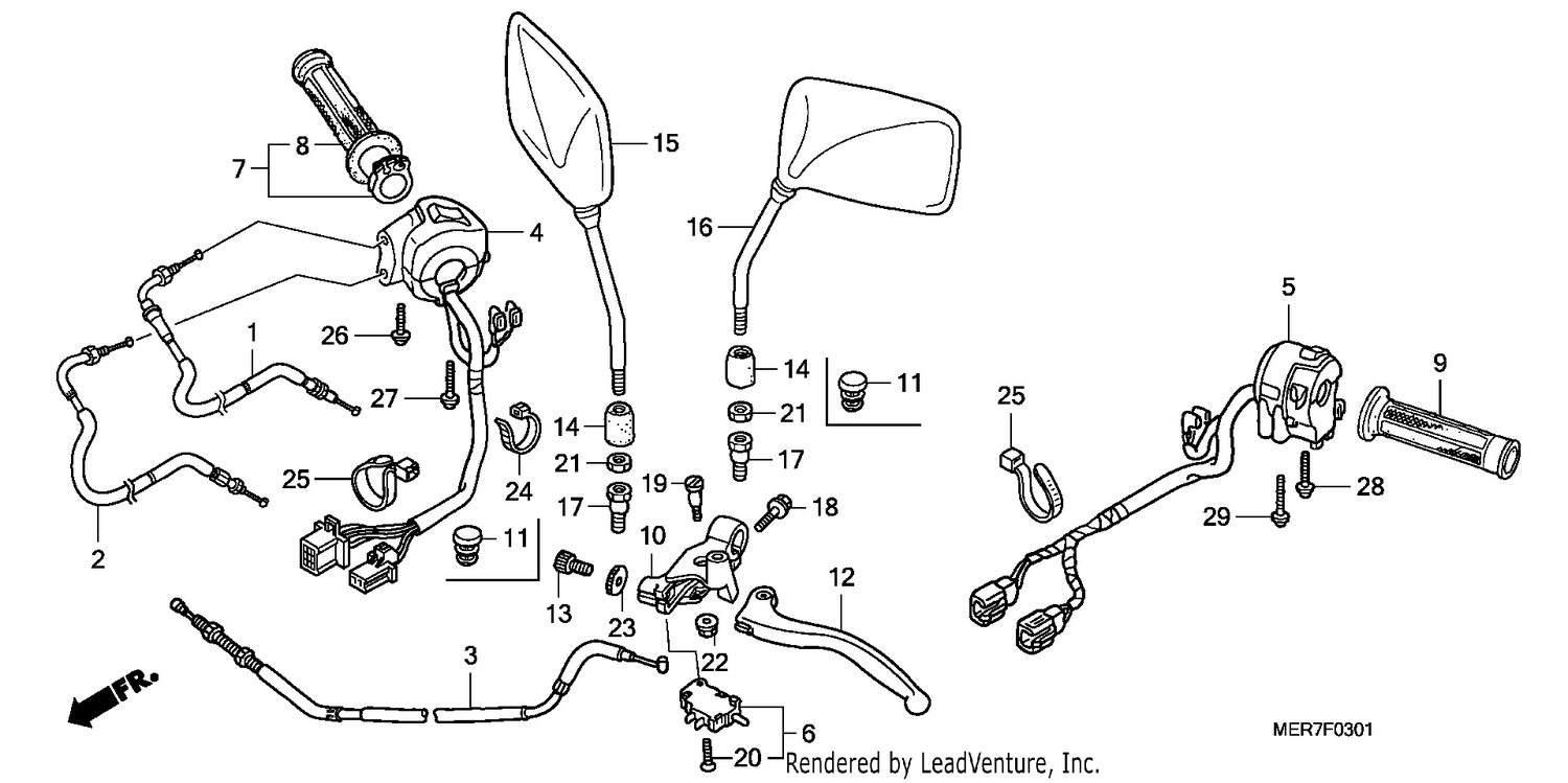 HANDLE LEVER/SWITCH/CABLE (CBF600S8/SA8/N8/NA8)