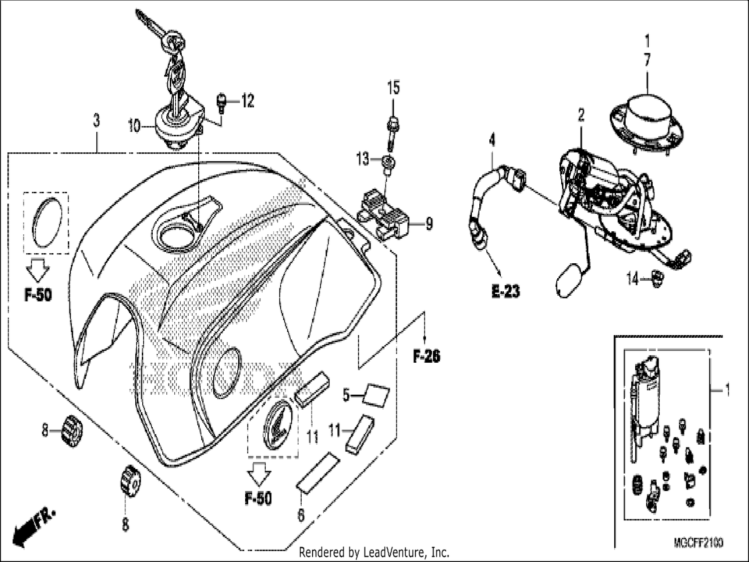  FUEL TANK/FUEL PUMP (CB1100TAD)