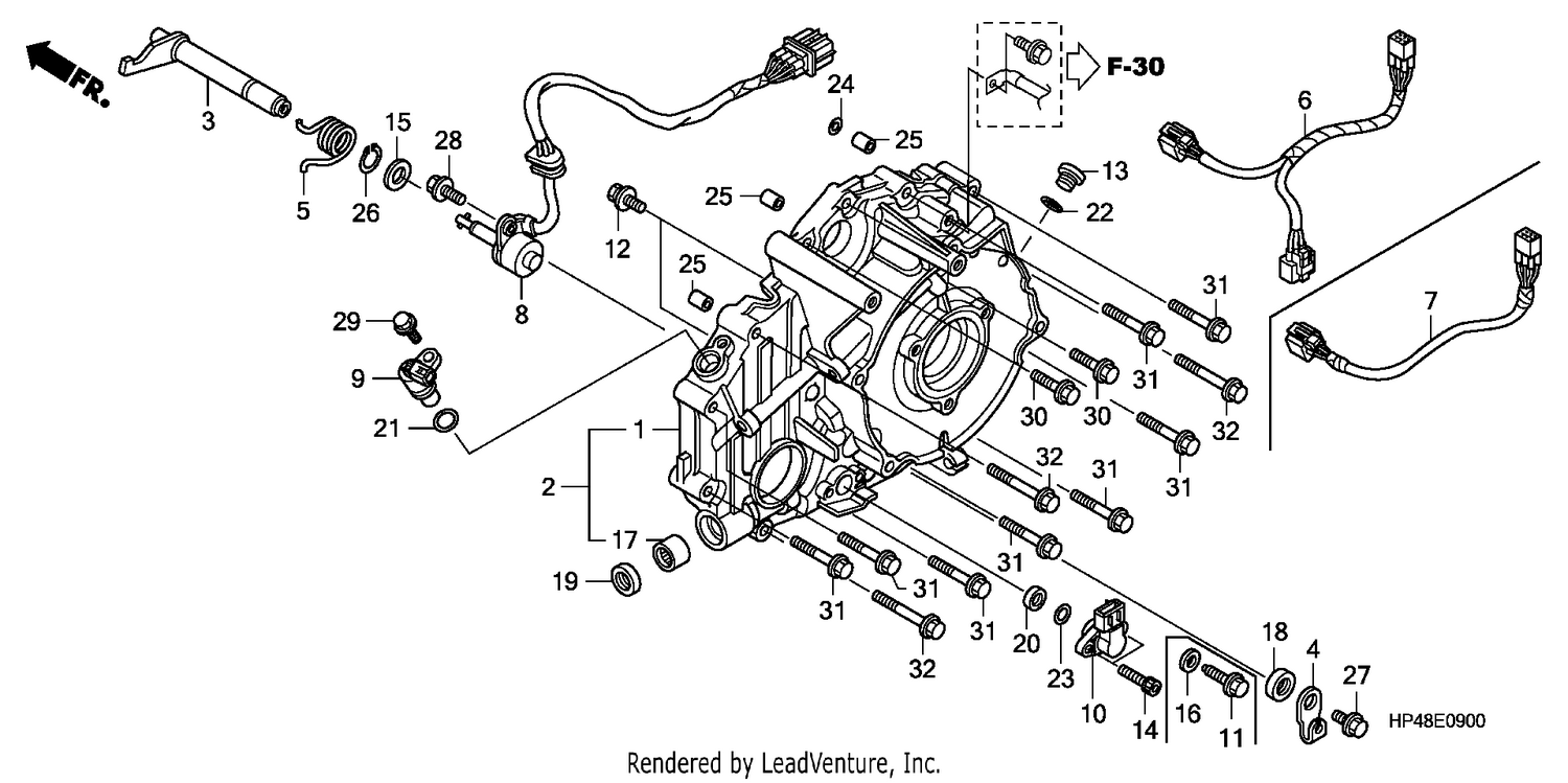 REAR CRANKCASE COVER