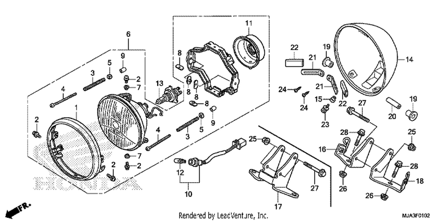  2 HEADLIGHT (VT750C2S E,3E/S)